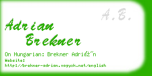 adrian brekner business card